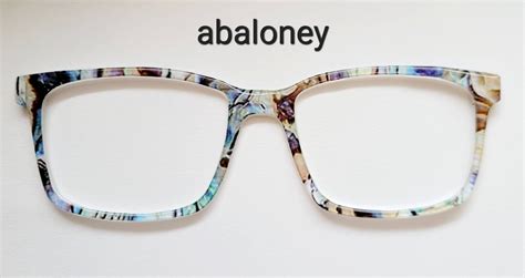 abalone shell eyeglass frames.